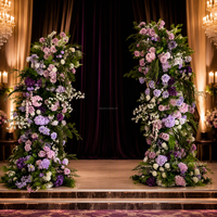 Piliers de fleurs artificielles violettes, lavande, rose, hortensia pour décoration d'arche de mariage, colonne ou arrangement floral sur pied