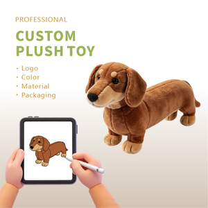 Peluche populaire TikTok Chien Saucisse, Poupée en peluche Saucisse, Toutes couleurs, Jouets en peluche Saucisses à poils longs - Product Image 1