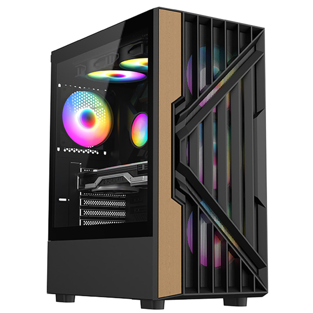 AntarcChill Factory OEM ODM Tempered Glass ATX Pc Case M-ATX/ITX USB3.0 Mid Tower Chassis Wooden Cabinet Computer Case