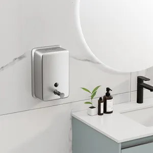Dispenser di shampoo manuale a mano in materiale metallico per bagno dell'hotel con pompa dispenser di sapone liqud in acciaio inossidabile 304