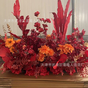 จินซี ชุดดอกไม้ประดิษฐ์สไตล์จีนสีแดง ขนาด 30 ซม.-100 ซม. สำหรับตกแต่งงานแต่งงาน - Product Image 2