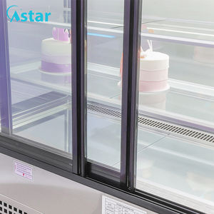 Congelador de repostería rectangular, vitrinas verticales de congelador para exhibición de pasteles, elegante escaparate comercial de exhibición de pasteles con OEM - Product Image 5