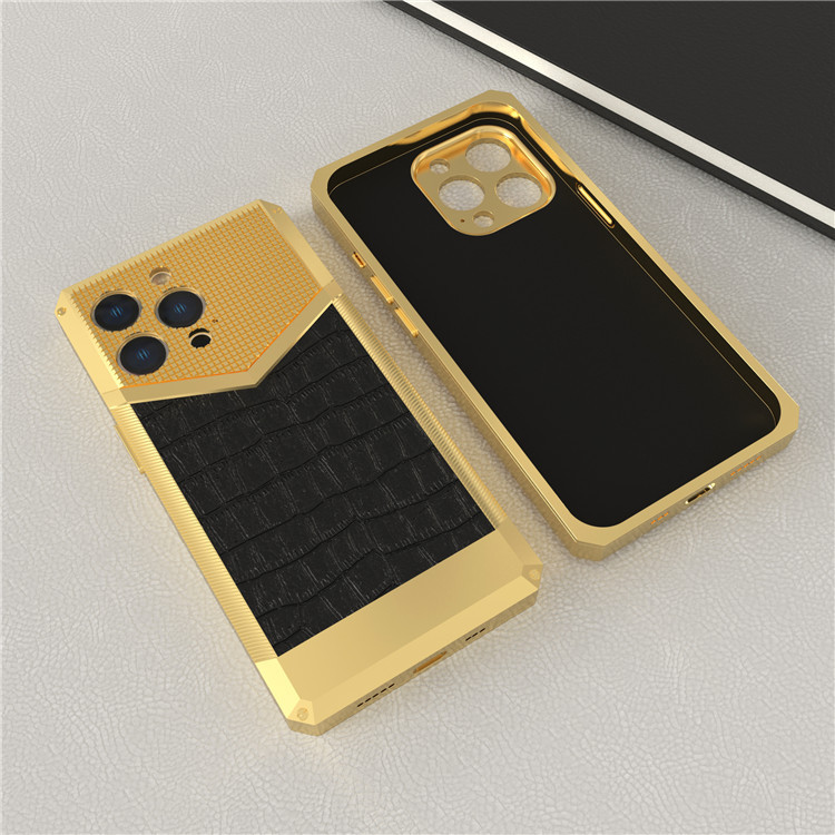 Popular Stainless Steel Phone Cover For Apple iPhone 13 /13 Pro Max Metal Protective Mobile Case for Golden Concept