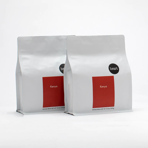 Customizable Multicolor Matte Frosted recycle square shape empty flat bottom 100g 200g 1lb zipper wide coffee bags valve doy