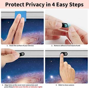 Yilador 0.03 pouces Ultra-mince <span class=keywords><strong>Webcam</strong></span> couverture ordinateur portable caméra bloqueur curseur pour <span class=keywords><strong>iPhone</strong></span> MacBook Pro iMac PC accessoire Mobile - Product Image 5
