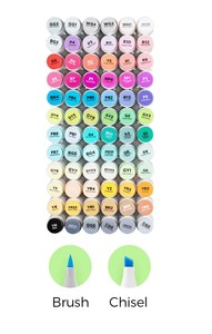Marcadores <span class=keywords><strong>Ohuhu</strong></span> 72 + 1 Colores clásicos Marcadores de arte con alcohol de doble punta, cepillo y cincel - Product Image 2