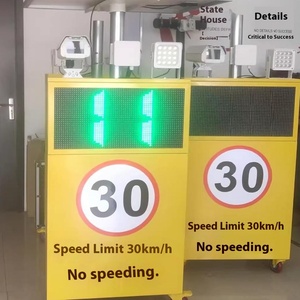 Xây Dựng Di Động Xe Tốc Độ Detector LED Hiển Thị Năng Lượng Mặt Trời Radar Tốc Độ Phản Hồi Màn Hình Giấy Phép Tấm Chụp Cảnh Báo Giao Thông - Product Image 3