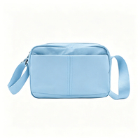 Pochette multifonctionnelle en nylon imperméable, organiseur de rangement portable, sac bandoulière unisexe avec fermeture éclair