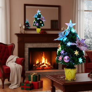 Árbol de Navidad Preiluminado con LED de Alta Calidad, 10 m, Adornos de Flor de Pascua, Copos de Nieve, Decoraciones para Centros Comerciales, Celebraciones Navideñas, 12 Piezas/Caja - Product Image 3