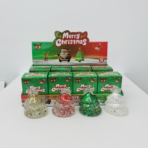 Squishy Arbre de Noël à paillettes rempli de maltose, à remontée lente, anti-stress, jouet à presser, entrepôt USA - Product Image 3