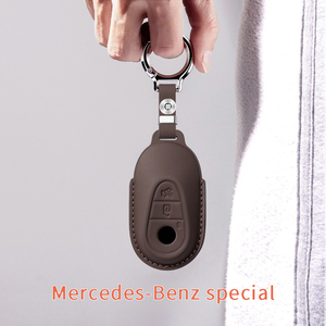 Étui de protection en cuir pleine fleur authentique <span class=keywords><strong>pour</strong></span> clé de voiture, compatible avec <span class=keywords><strong>Mercedes</strong></span>-Benz <span class=keywords><strong>Classe</strong></span> SL AMG, porte-clé télécommande - Product Image 4