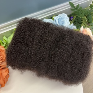 1B couleur cheveux humains <span class=keywords><strong>Afro</strong></span> crépus en vrac cheveux 50 g/paquet peuvent blanchis et teints <span class=keywords><strong>Afro</strong></span> crépus en vrac cheveux pour Locs et tresses