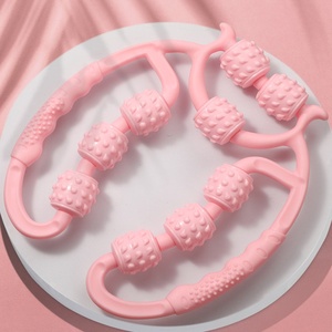 Rodillo masajeador de mano Abrazadera de pierna para piernas Terapia muscular Cuerpo Celluilte Reducción y rodillo de masaje de pies - Product Image 5