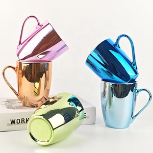 Cerámica de Alta Calidad para Tazas con Elegante Asa Chapada en Oro para Uso Personal o Regalos al por Mayor para Sublimación - Product Image 2