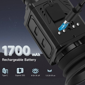 Monocolo Tattico Termico a Infrarossi per Visione Notturna Dispositivo con Telescopio e Mirino Laser per Caccia e Puntamento Fauna Selvatica all'Aperto - Product Image 2