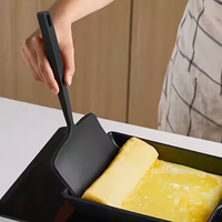 Spatule large en silicone antiadhésive et flexible pour retourner les aliments, idéale pour les grands steaks, pour la cuisine, la cuisson, les poêles et les plaques de cuisson