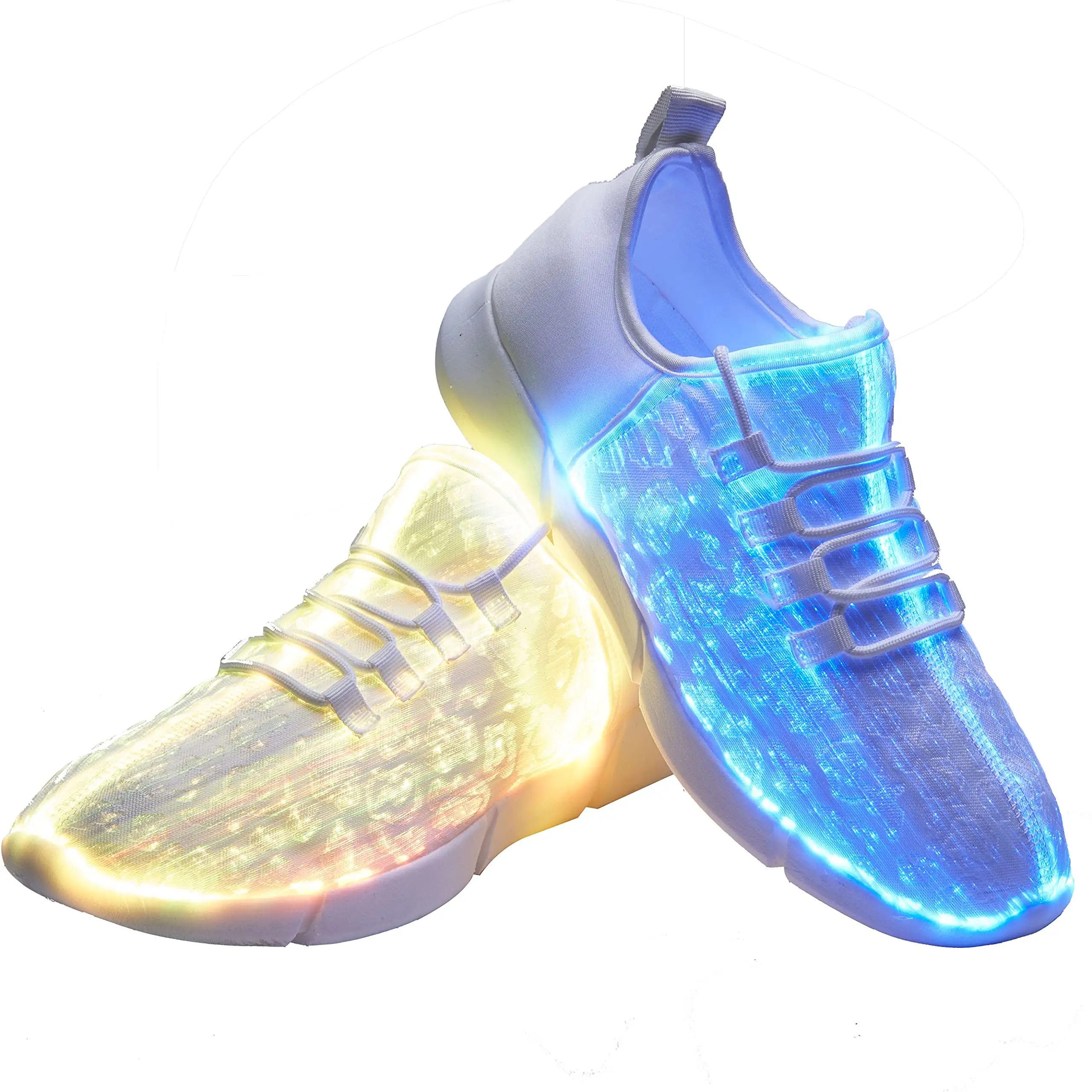 รองเท้าผ้าใบติดไฟเบอร์ออปติกสำหรับผู้หญิงและผู้ชาย,รองเท้าผ้าใบมีไฟกระพริบไฟ LED สำหรับเทศกาลฮาโลวีนพร้อมที่ชาร์จ USB