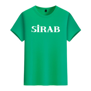 T-shirt à manches courtes en coton pur sur mesure, couleur unie, coupe ample, col rond, vêtements promotionnels pour jeunes, tailles SMLXLXXLXXXLXXXXL - Product Image 3