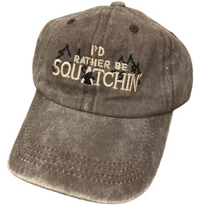20240715 le scorte in vendita preferirei essere Squatchin' | Divertente cappello da papà da cacciatore di Baseball Bigfoot Sasquatch - Product Image 1
