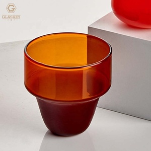 แก้วกาแฟแบบซ้อนได้แก้วกาแฟอาราบิกผนังสองชั้นแก้วกาแฟสไตล์อาหรับและชาแบบสร้างสรรค์ทำด้วยมือไม่เหมือนใคร - Product Image 4