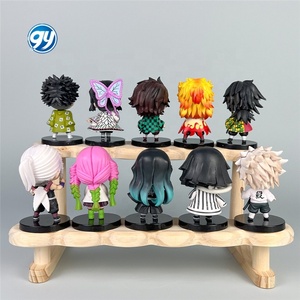 5 stili Demoned Slayer Q versione figura Tanjiro Shinobu Kyojuro Love Hashira Gashapon ornamento modello <span class=keywords><strong>Anime</strong></span> da collezione - Product Image 3