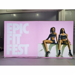 Miễn phí đứng chiếu sáng LED vải căng thẳng biểu ngữ tường đứng nền Backdrop biểu ngữ tradeshow hiển thị có thể điều chỉnh gian hàng Backdrop - Product Image 4