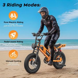 Bicicleta Eléctrica M7 de 20 Pulgadas con Neumáticos Anchos, 250w/750w, Disponible en Nuestro Almacén de EE. UU. - Product Image 4