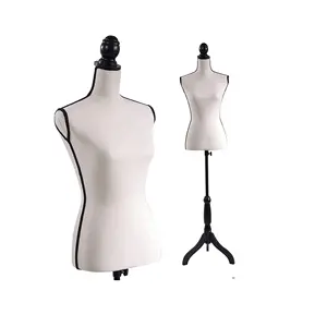 Ucuz plastik bej keten kumaş ayarlanabilir Tripod standı özel elbise formu