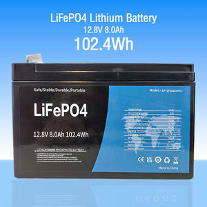 بطارية ذاتية الصنع تخزين الطاقة الشمسية ، نظام الطاقة المنزلي EBAK EBAK بطارية Lifepo4 خلية منشورية 12 فولت 8 أمبير بطاريات ليثيوم أيون - Product Image 3