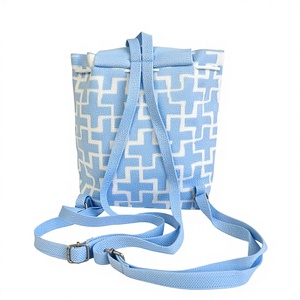 Zaino da donna con stampa geometrica alla moda, borsa casual in maglia di grande capacità con manico per ufficio, scuola, viaggi, uso quotidiano - Product Image 5