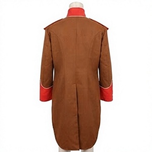 Uniforme Histórico Napoleónico de Lana para Hombre, Doble Botonadura, Color Rojo Marrón, Traje de Invierno, Frac con Logotipo Personalizado - Product Image 5