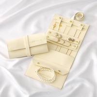 Bijoux de voyage rouleau sac pliable voyage bijoux organisateur étui Portable bijoux sacs pour bagues boucles d'oreilles colliers stockage
