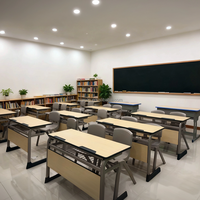 Usine Moderne École Secondaire Salle De Classe Meubles D'éducation Double Bureau Étudiant Bureau et Chaise Ensemble Lecture Étude Table En Bois