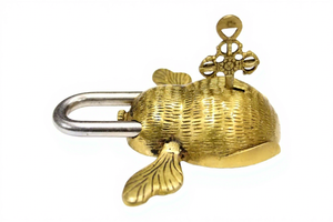 Candado de Latón con Diseño de Abeja, Accesorio Decorativo de Estilo Vintage para Puertas, Cajas y Exhibiciones Decorativas - Product Image 5