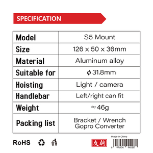 Support d'extension pour ordinateur de vélo en alliage d'aluminium CYCLAMI NEW, compatible Garmin, IGPSPORT, Magene, Barfly, support pour ordinateur de vélo - Product Image 6
