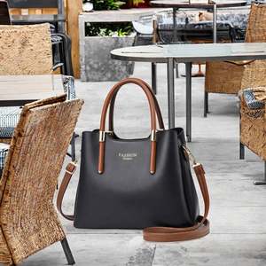 Best Sellers Customizable PU Lady Handbags Trendy Single-Strap Shoulder <b>Bags</b> Polyester Lining Hasp Closure Factory Wholesale - Product Image 3