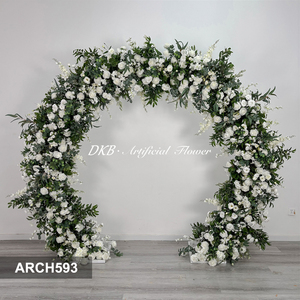 DKB - Soporte de Fondo para Eventos y Bodas, de Seda Artificial, Colores Personalizables, Duradero, Arco de Flores, 7-8 pies de Alto, 5-6 pies de Ancho - Product Image 3