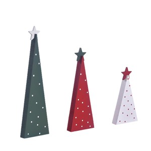 <b>Christmas</b> <b>Tree</b> Desktop Ornament Miniature Wooden Decoration Triangle Shape <b>Table</b> Centerpiece Rustic Farmhouse Style - Product Image 5