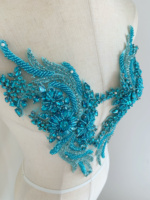 Appliques en tissu à sequins dorés et strass, perles pour accessoires de mariage, patchs thermocollants de luxe pour chapeaux et vêtements, grand format pour mariages