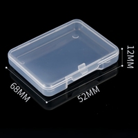 Boîte de rangement en plastique PP rectangulaire plate pour la maison, en stock, avec couvercle, pour petites pièces et composants, faux cils