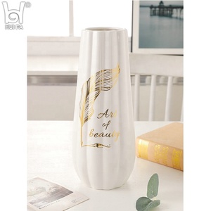 Fabbrica direttamente vendita al coperto Vasi di ceramica <span class=keywords><strong>vaso</strong></span> di fiore con oro decal <span class=keywords><strong>per</strong></span> hotel home decor - Product Image 5