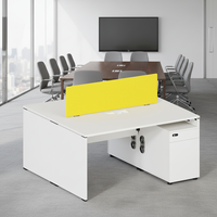Bureau de travail professionnel à double rangée, système de connexion ABS, mobilier de bureau d'équipe, structure en acier