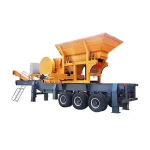Equipo de minería de gran escala, Trituradora móvil de gran capacidad, 120 tph, material de trituración de piedra