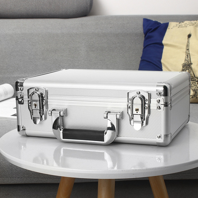 China Factory Silver Square Corner Aluminum Case with Custom Foam Inserts OEM Support for Dimension and Color