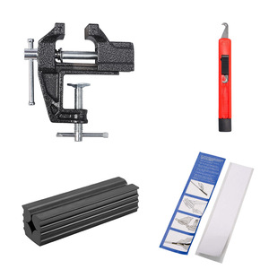 Mini abrazadera de banco, herramienta de repuesto de empuñadura de golf con cuchillo de gancho de desmontaje adhesivo de doble cara de Cuatro piezas, logotipo OEM - Product Image 5