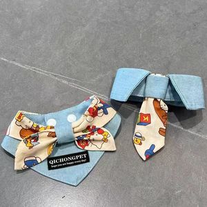 Dễ thương mềm thân thiện với môi polyester in thời trang Pet Dog phụ kiện BIB Tie Khăn Cổ Áo Bandana nước bọt khăn - Product Image 1