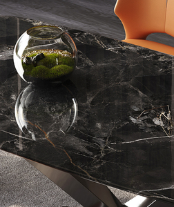 Nordic Modern Luxury Dining <strong>Table</strong> with <strong>Extendable</strong> Metal Legs Hot Sale Home Furniture for Home <strong>Bar</strong> Apartment or Entry - Product Image 3