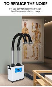 Extracteur de fumée médical <span class=keywords><strong>à</strong></span> double bras d'origine d'usine, système d'<span class=keywords><strong>extraction</strong></span> de fumée pour la thérapie au moxibustion avec tuyau externe - Product Image 6