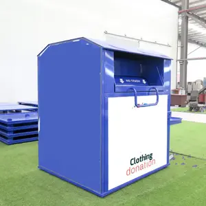 Groot Volume Outdoor Street Metal Recycle Bin Box Oude Kleding Outdoor Straat Afval Behandeling Machines-Kleding Donatie Drop