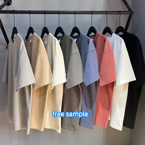 เสื้อยืดผู้ชายสไตล์วินเทจทรงโอเวอร์ไซส์ ล้างสีแบบแอซิดวอช สตรีทแวร์ ฮิปฮอป ผ้าฝ้าย 100% พร้อมโลโก้แบบกำหนดเอง ขายส่ง - Product Image 3
